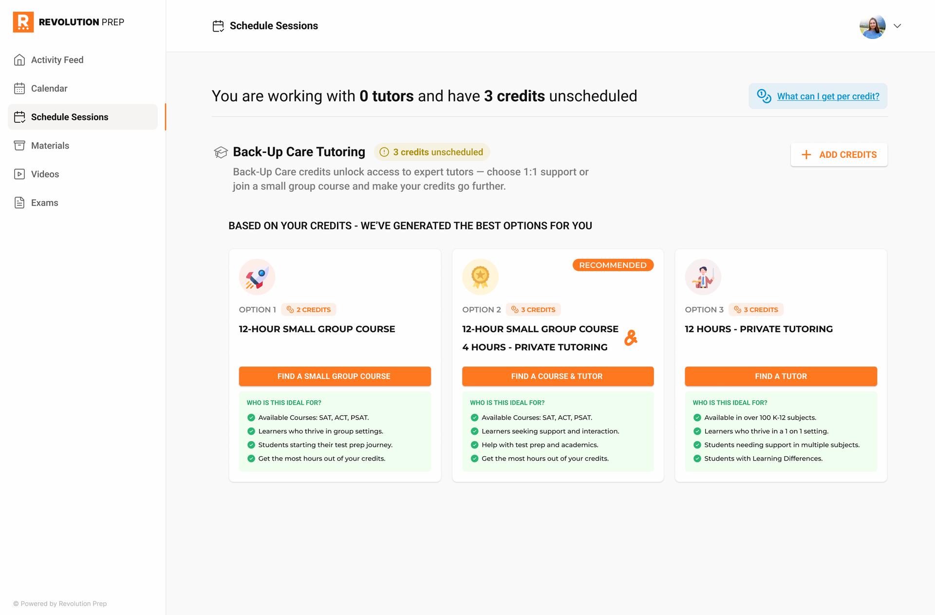 Credit Based Enrollments